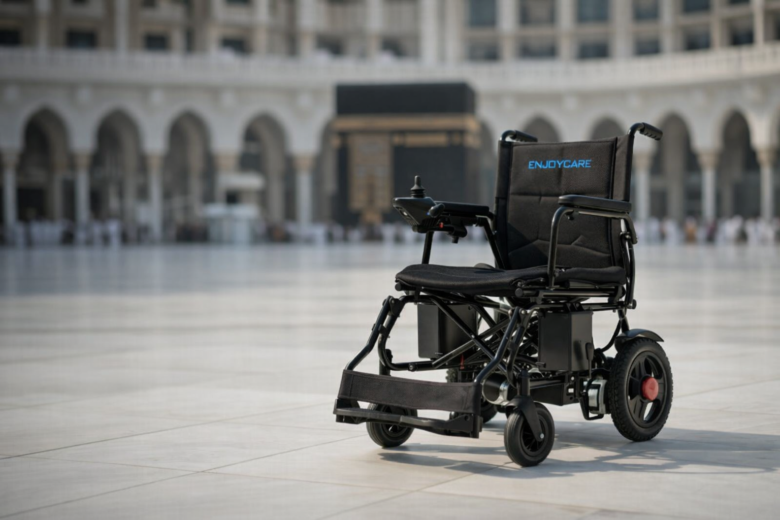 Electric wheelchair at the Kaaba
